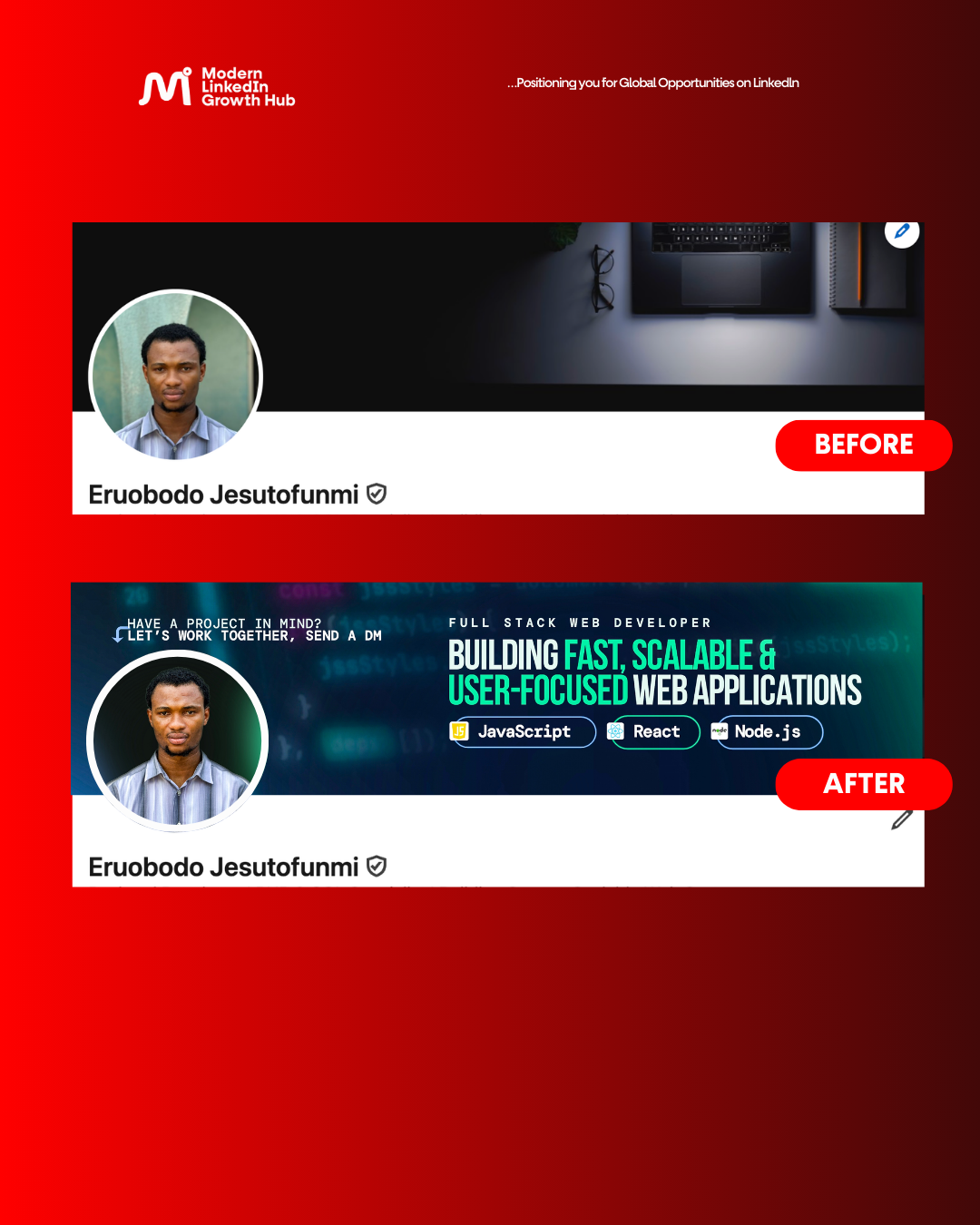 MLGH case study visual for LinkedIn optimization